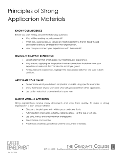 Principles of Strong Application Materials