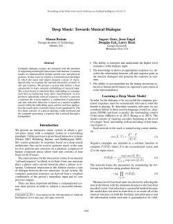 Deep Music: Towards Musical Dialogue