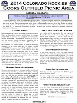 Coors Outfield Picnic Area