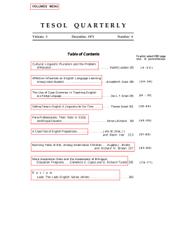 TESOL QUARTERLY
