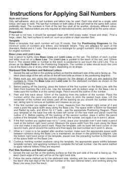 Instructions for Applying Sail Numbers