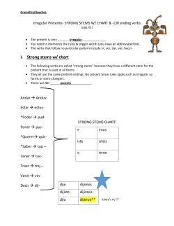 I. Strong stems w/ chart