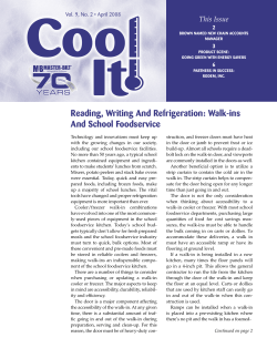 Reading, Writing And Refrigeration: Walk-ins And - Master-Bilt
