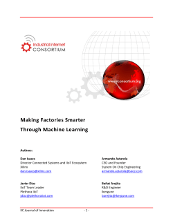 Making Factories Smarter through Machine Learning