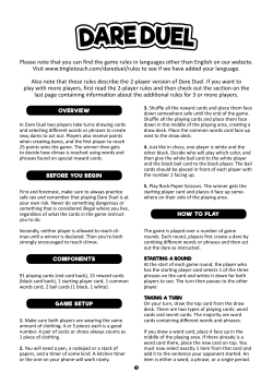 Rules for 2 players - English