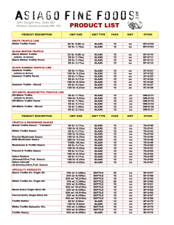 product list - Amalfi Fine Foods