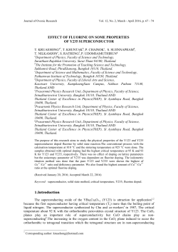 EFFECT OF FLUORINE ON SOME PROPERTIES OF Y235