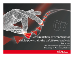 Co-simulation environment for vehicle-powertrain-tire on/off
