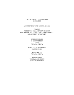 Lemuel Sparks - VolWeb - The University of Tennessee, Knoxville