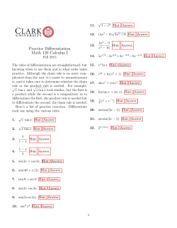 Practice your differentiation