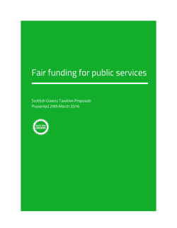 Fair Funding For Public Services (Scottish Greens taxation