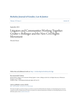 Grutter v. Bollinger and the New Civil Rights Movement