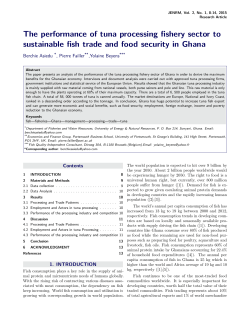 The performance of tuna processing fishery sector to sustainable