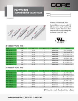 pshw series - Core Lighting Group