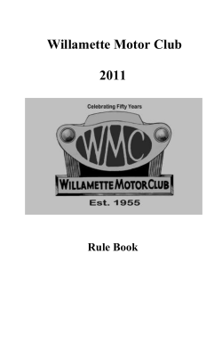 2011 WMC Rulebook - Willamette Motor Club