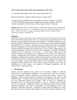 Ocean and ice observations from submarines in the Arctic