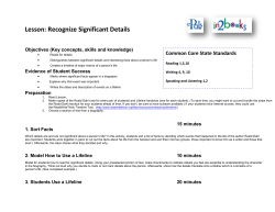 Lesson: Recognize Significant Details