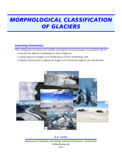 Morphological Classification of Glaciers