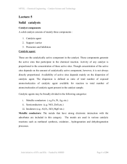 Lecture 5 Solid catalysts