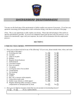 background questionnaire
