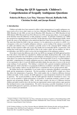 complete paper - Cascadilla Proceedings Project