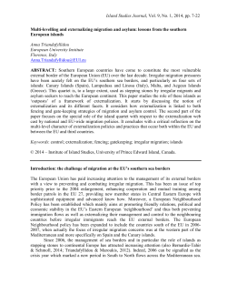 Multi-levelling and externalizing migration and asylum