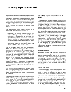 The Family Support Act of 1988 - Institute for Research on Poverty