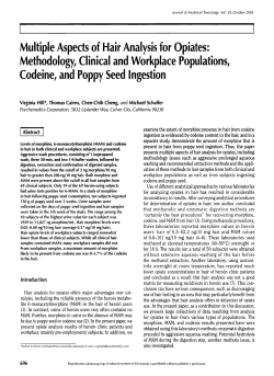 Multiple Aspects of Hair Analysis for Opiates: Methodology, Clinical