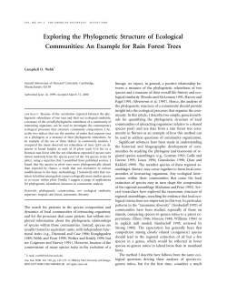 Exploring the Phylogenetic Structure of Ecological Communities: An