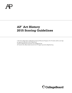 Art History Scoring Guidelines 2015