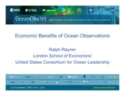 Economic Benefits of Ocean Observations