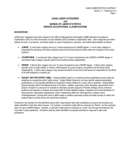 Section J.1. OASIS Labor Categories and Definitions