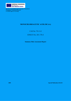 MONOCHLOROACETIC ACID (MCAA) CAS No: 79-11