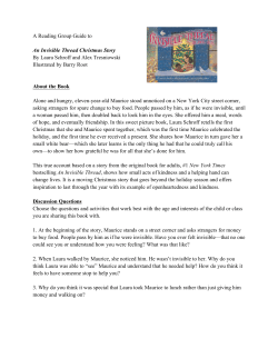 A Reading Group Guide to An Invisible Thread Christmas Story By