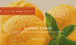 caramelized pineapple sorbet