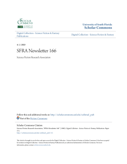 SFRA Newsletter 166 - Scholar Commons
