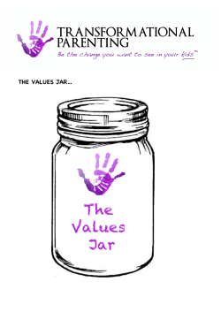 THE VALUES JAR… - Transformational Parenting