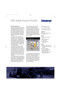 SFM Solids Fraction Monitor