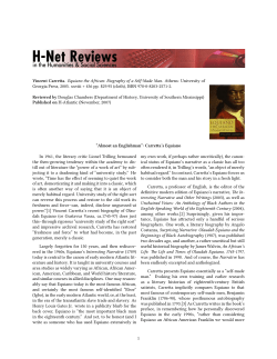 "Almost an Englishman": Carretta`s Equiano - H-Net