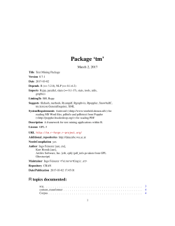 Package `tm`