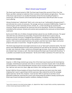 Mao`s Great Leap Forward