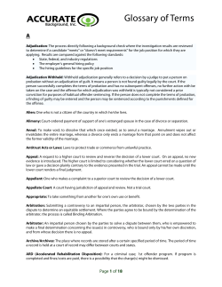 Glossary of Terms - Accurate Background