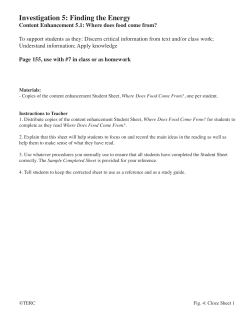 Content Enhancement 5.1: Where does food come from?