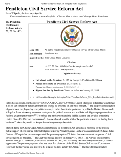 Pendleton Civil Service Reform Act