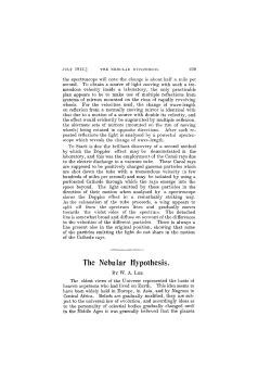 The nebular hypothesis