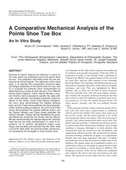 A Comparative Mechanical Analysis of the Pointe Shoe Toe Box