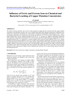 Influence of Ferric and Ferrous Iron on Chemical