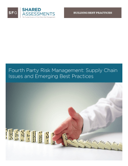 Fourth Party Risk Management: Supply Chain Issues and Emerging