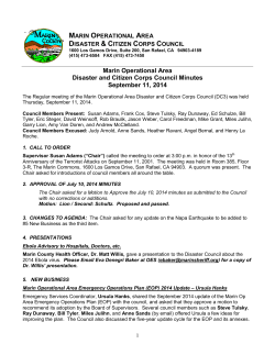 Minutes of the September 11, 2014 Meeting