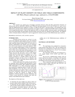 IMPACT OF PLANT DENSITY ON YIELD AND YIELD